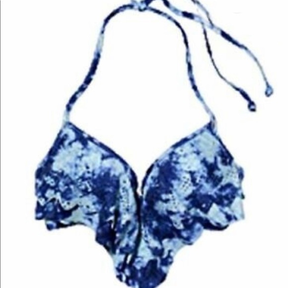 Victoria’s Secret PINK Ruffle Tie Dye Bikini Top S - Picture 1 of 5